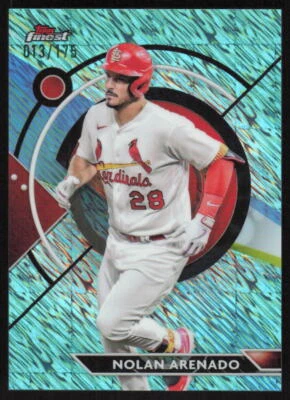 2023 Topps Finest Aqua Shimmer Refractor Nolan Arenado /175 St. Louis Cardinals - Image 1 of 2