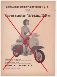 Depliant Brochure 16,5x22,5 Aermacchi Harley-Davidson Scooter Brezza 150 - Picture 1 of 1