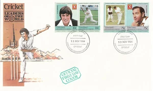 Cricket Johnson Cowdrey Union Island St Vincent FDC 1984 (133270) - Picture 1 of 1