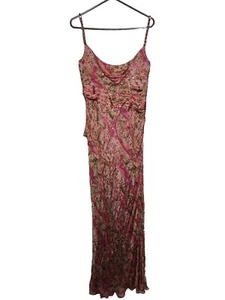 Victoria Royal Maxi Dress Size 12 100% Silk Beaded Sequin Lined Whimsigoth Fairy - Picture 1 of 16