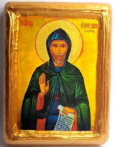 Sant'Efraim Efraim l'icona ortodossa orientale greca bizantina siriana - Foto 1 di 9