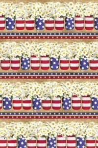 Timeless Treasures Americana - Home of the Brave Flowers in Jars Quilt Fabric - Picture 1 of 2