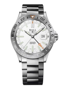 NEW BALL ENGINEER III OUTLIER GMT COSC 40MM WHITE DIAL 1000 GAUSS DG9000B-S1C-WH - Picture 1 of 2