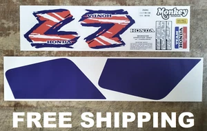 HONDA MONKEY Z50 Z50R BIKE MINI TRAIL 1995 GAS TANK STICKER DECAL SET FREE SHIP - Picture 1 of 5
