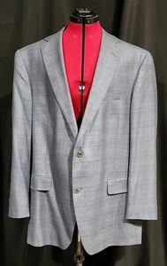 Chaqueta Blazer Deportiva Hart Schaffner Marx For Dillards Azul a Cuadros Talla 48L ¿Lana? - Imagen 1 de 11