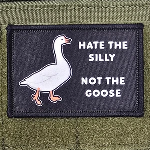 Hate The Silly Not The Goose Patch Moral Tactical Meme USA Flag Hook & Loop 3x2 - Picture 1 of 4