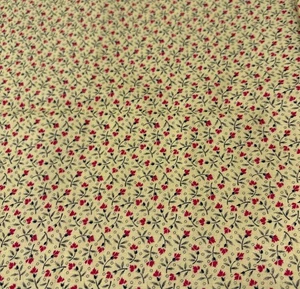 Butter Churn & Cheddar 1/4 yard Fabric 39" Floral Print Yellow & Red Cotton Quil - Picture 1 of 5