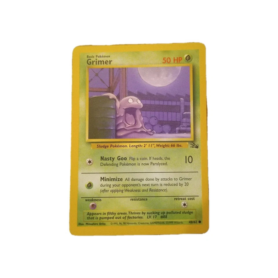 Pokemon Karte - Sleima/Grimer 48/62 - Edition Fossil - Englisch Pokemon - Bild 1 von 1