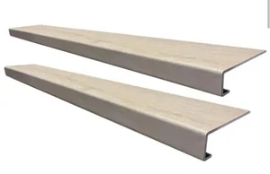 (CANTIDAD 2) StepSolution 46 pulgadas de largo Trail Oak vinilo escalera cubierta - Imagen 1 de 4