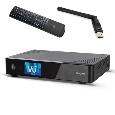 VU+ UNO 4K SE DVB-C Kabel Linux Receiver mit WLAN Stick Twin Tuner PVR UHD 2160p - Bild 1 von 4
