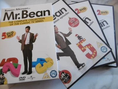 MR BEAN COMPLETE COLLECTION TV SERIES 5 DISC DVD PG ROWAN ATKINSON 4:3 PAL 2 4 6 - Image 1 of 2