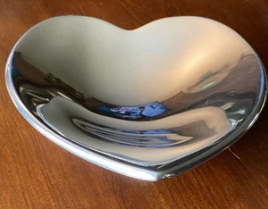 NAMBE LEGIERUNG SILBER HERZSCHALE 765 LISA SMITH METALLSCHALE 2004 USA ~ 7 x 6,5 Zoll - Bild 1 von 4