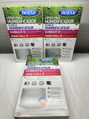 3x Mejor filtro humidificador de aire, modelo H75, Holmes, BionAire, Honeywell, Sunbeam Foto 1 de 4