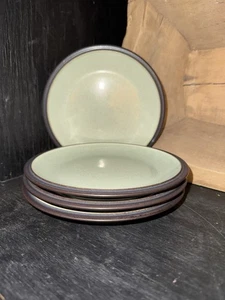 Denby Energy 7 1/4” Bread and Butter Plate Celadon Charcoal Stoneware Plates (4) - Picture 1 of 3