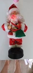 Vintage Musikalischer Weihnachtsmann mit Leuchtkerze. Spielt Jingled Bells - 26 cm - Bild 1 von 1