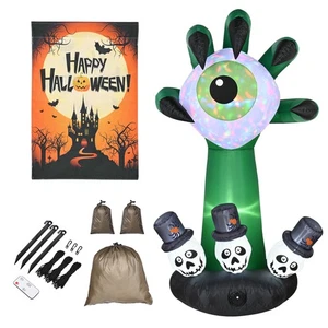 Halloween Inflatable Monster Hand w/ Eyeball & Garden Flag Yard Decoration 2025 - Picture 1 of 9
