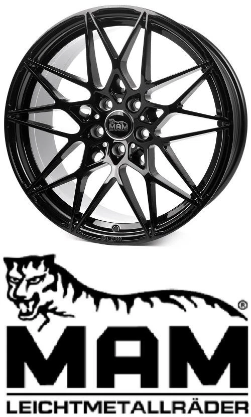 4x MAM B2 8,5x20 5/112,0 ET45 Black Painted - Bild 1 von 1