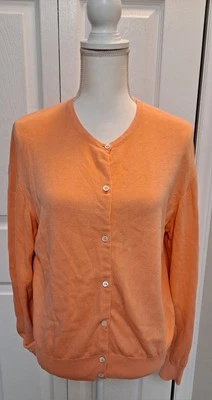 Cárdigan suéter para mujer Lilly Pulitzer Sherbert naranja algodón clásico leer Foto 1 de 4