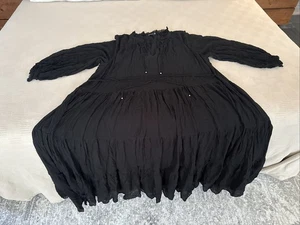 Banana Republic schwarzes hauchdünnes Kleid neu ohne Etikett XL - Bild 1 von 16