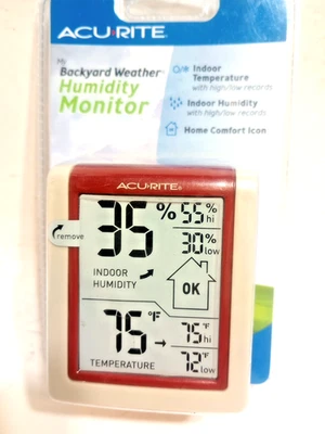 AcuRite Indoor Temperature Humidity Monitor 00619HD New - Image 1 of 2