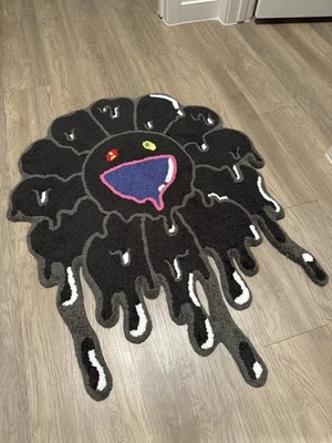 Tapete Tufado Takashi Murakami - Designs Florais Inspirados - Feito à Mão - Quarto - Imagem 1 de 2