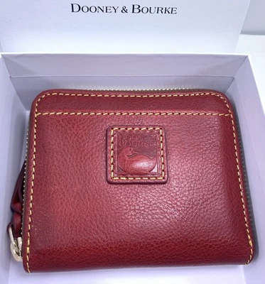 Dooney & Bourke Florentine Small Zip Around Wallet Bordeaux Color - Image 1 of 4
