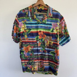 Camisa De Colección Polo Ralph Lauren Grand Tour Para Hombre Grande Colorida Hawaiana Abotonada - Imagen 1 de 11