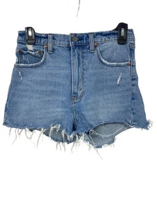 Pantalones Cortos Abercrombie & Fitch 26/2 Azul Denim The Mom Tiro Alto Love Curves - Imagen 1 de 6