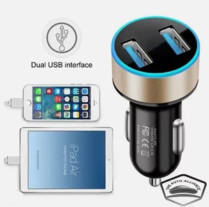 Ports 3.1A USB Car Cigarette Charger Lighter Digital LED Light w/o Voltmeter NEW - Bild 1 von 6