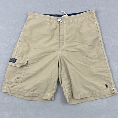 Bermuda Polo Ralph Lauren Masculina Bege Médio Carga Sólida Interior Pônei M - Imagem 1 de 4