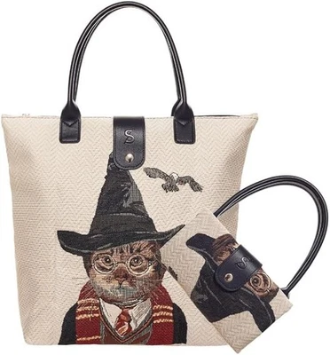 Signare Folding Bag - Magical Cat - Image 1 of 4