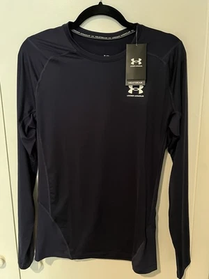 Capa base Under Armour Heatgear para hombre XL ajustada azul marino manga larga nueva con etiquetas Foto 1 de 4