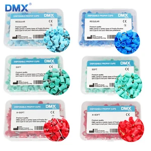 DMXDENT Dental Prophy Prophylaxis Polishing Cups Webbed Screw/Snap on Latch-Type - Picture 1 of 34
