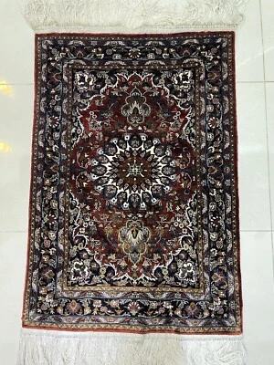 Chinese Silk Handmade wall rug 24x46” - Image 1 of 4