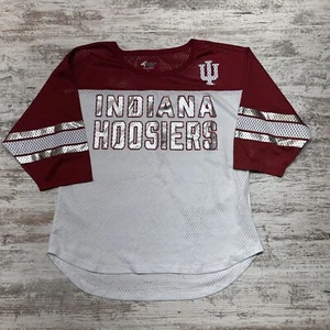 GIII 4 Her By Carl Banks Indiana University Women’s Large Jersey Mesh Top - Picture 1 of 10