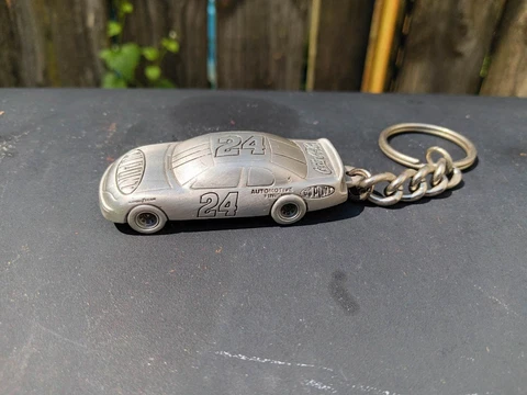 Vintage Jeff Gordan # 24 Pewter Key Chain Fan Fueler Action Performance Co Cover