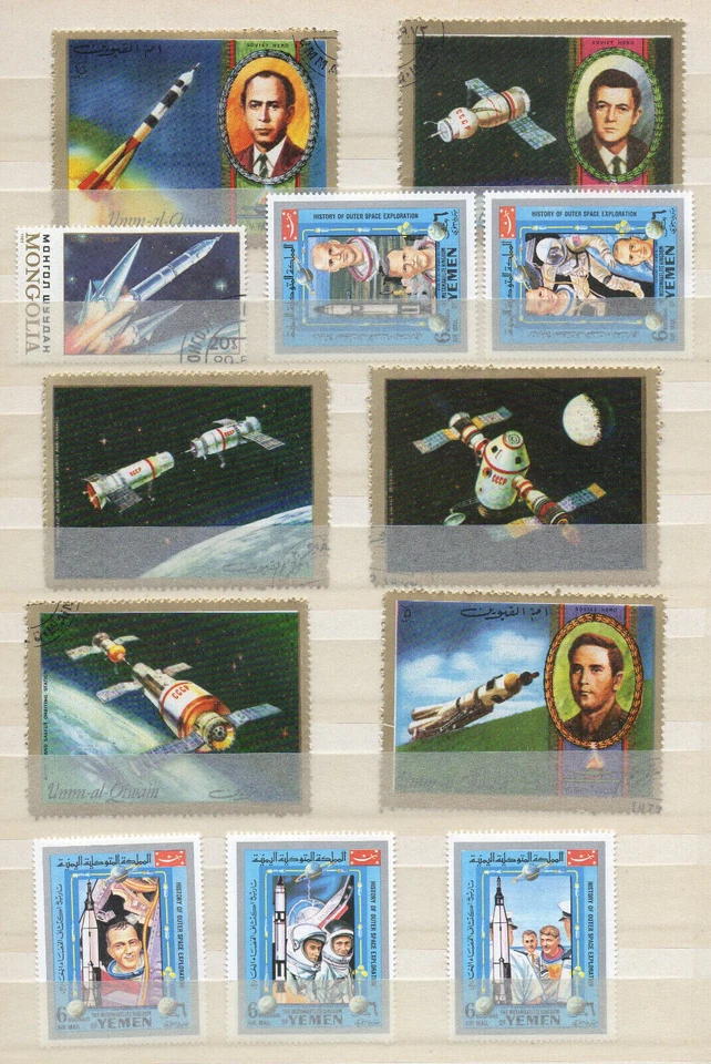 LOTE DE SELLOS TEMATICA LA CONQUISTA DEL ESPACIO - Imagen 1 de 1