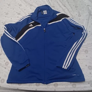 Adidas Giacca ClimaCool Uomo M Blu Bianco Zip Pista Clime 365 - Foto 1 di 4