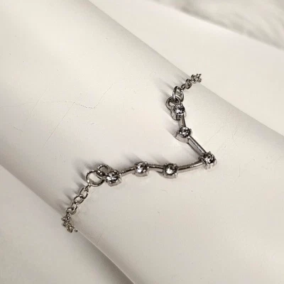 Pulsera Mujer Piscis Latón Chapado Cadena Estrás 6.5 - 8" Foto 1 de 4