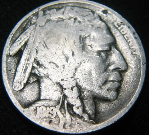 Nice Original 1919-S BUFFALO NICKEL 5¢ FREE SHIPPING! JH95RY Cover