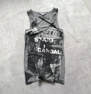 Punk Scandal Hysteric Glamour Style If Six Was Nine Margiela Vibe Tank Top - Picture 1 of 10