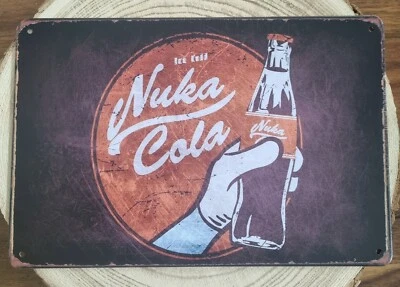 🍀 Blechschild Metallschild Gaming Fallout Nuka Cola - Bild 1 von 2