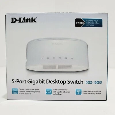 D-Link DGS-1005D 5-Port Gigabit Desktop Switch UK Model - Image 1 of 4