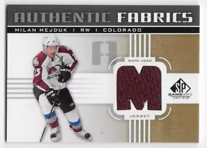 11/12 SP GAME USED AUTHENTIC FABRICS GOLD 'M' GAME JERSEY Milan Hejduk #AFHE - Picture 1 of 1
