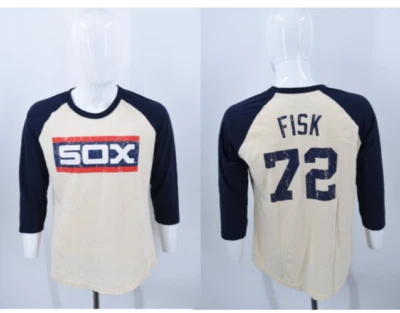 Vintage Boston Red Sox Carlton Fisk #72 RARE! Baseball T-Shirt  Large -USA Made - Image 1 of 4