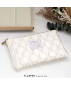 Sirotan Quilted Flat Pouch Tasche weiß 20,5 x 13,5 cm Japan limitiert - Bild 1 von 5