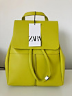 ZARA BACKPACK WITH POCKETS lime bag new with tags