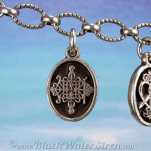 VUDÚ - PEQUEÑA MEDALLA - PAPA LEGBA Veve PEQUEÑO Dije Plata Esterlina 925 - Imagen 1 de 4