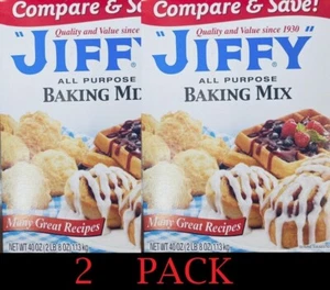 2x Jiffy All Purpose Baking Mix Flour For Biscuits Dumplings Waffles 40 oz Box - Picture 1 of 6