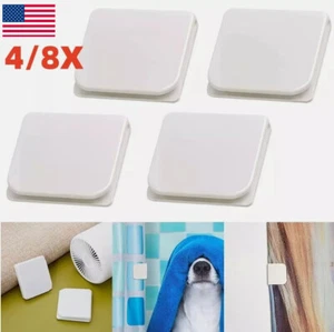 4/8X Shower Curtain Anti Splash Clips Fixed Clamps Bath Guard Home Bathroom USA - Picture 1 of 17